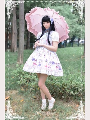 Souffle Song Chinese Walking Cat Lolita Dress JSK - Design 3